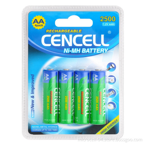 Rechargeable Battery Ni-MH AA 2500mAh